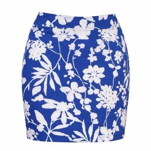 Brooks Brothers 346 Blue White Floral Pencil Skirt Preppy Summer Size 6